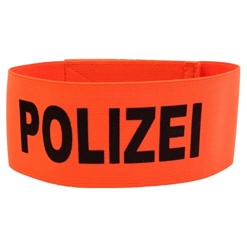 Armbinde Polizei Orange, ca. 45cm