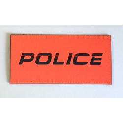 Patch Police Orange kursiv 9.5 x 4.5 cm