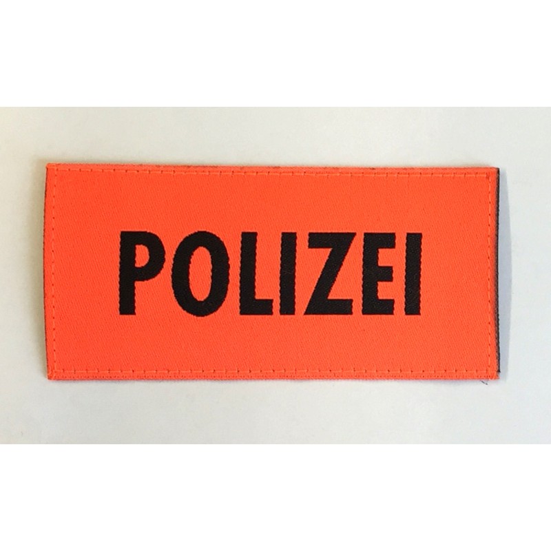 Patch Polizei Orange 9.5 x 4.5 cm