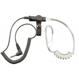 HEADSET Schallschlauch-Ohrhörer Lock type mit 30 cm Spiralkabel und 3.5 mm Klinkenstecker gewinkelt
