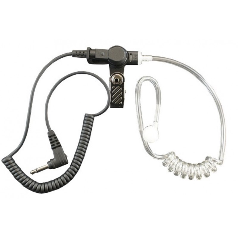 HEADSET Schallschlauch-Ohrhörer Lock type mit 30 cm Spiralkabel und 3.5 mm Klinkenstecker gewinkelt