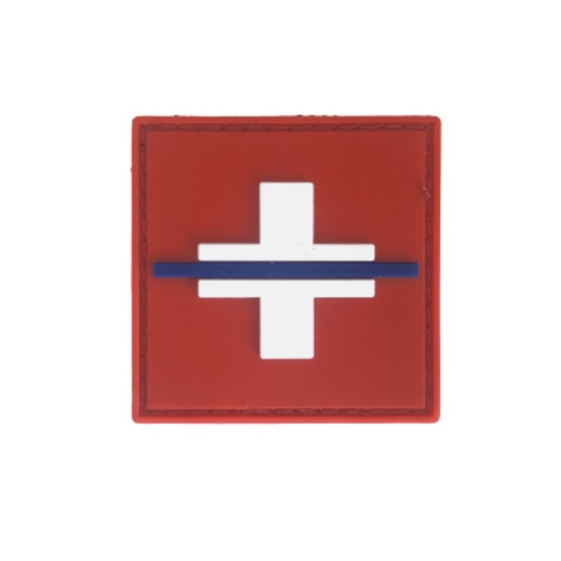 Badge original couleurs  "Thin Blue Line Switzerland"